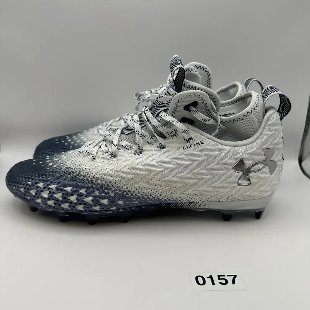 UNDER ARMOUR Men's 12.5 Spotlight Clone 3.0 MC Football Cleats White/Navy